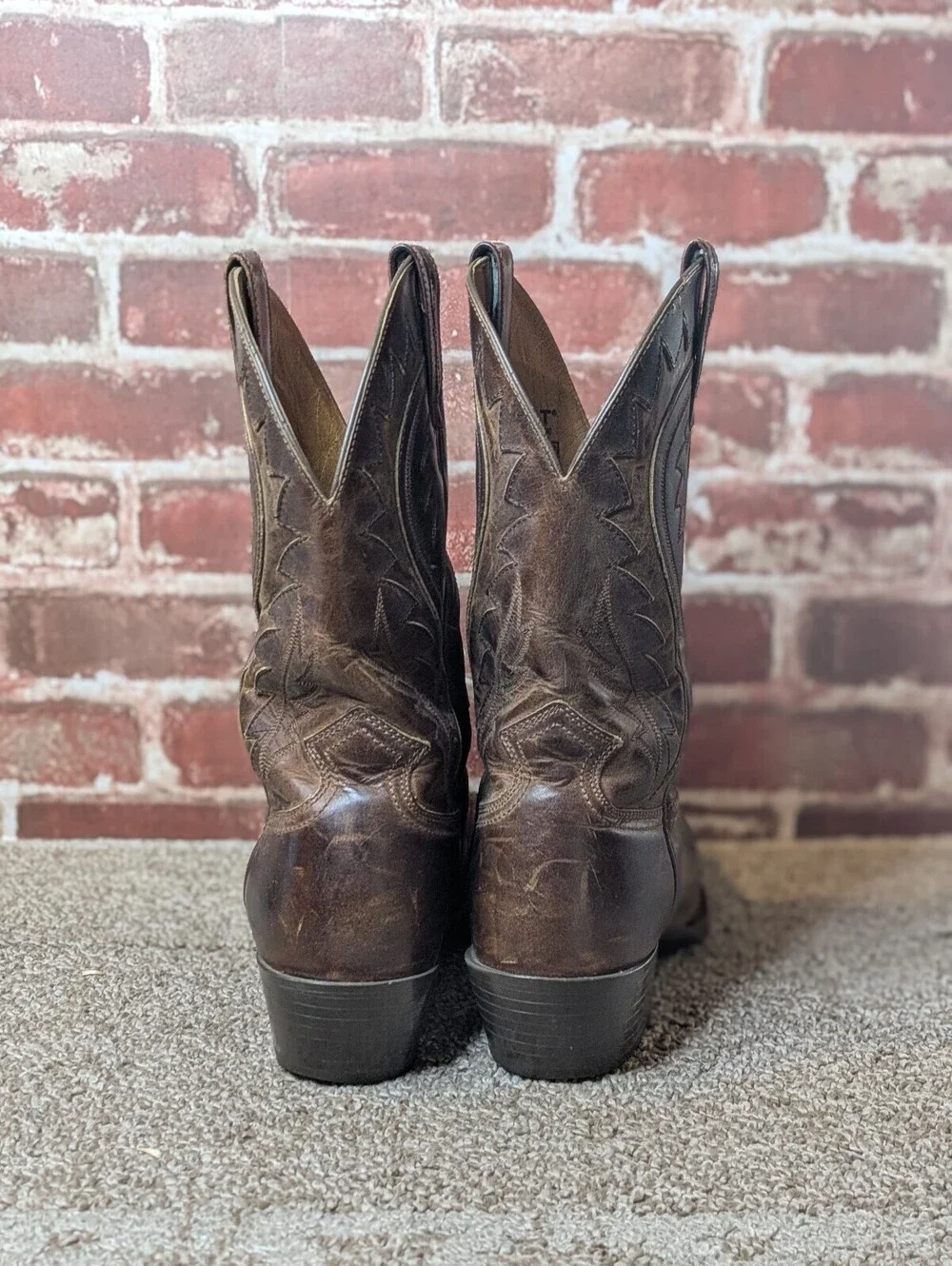 Ariat Legend Phoenix Men Western Cowboy Square Toe Brown Leather Boots Size 10 D
